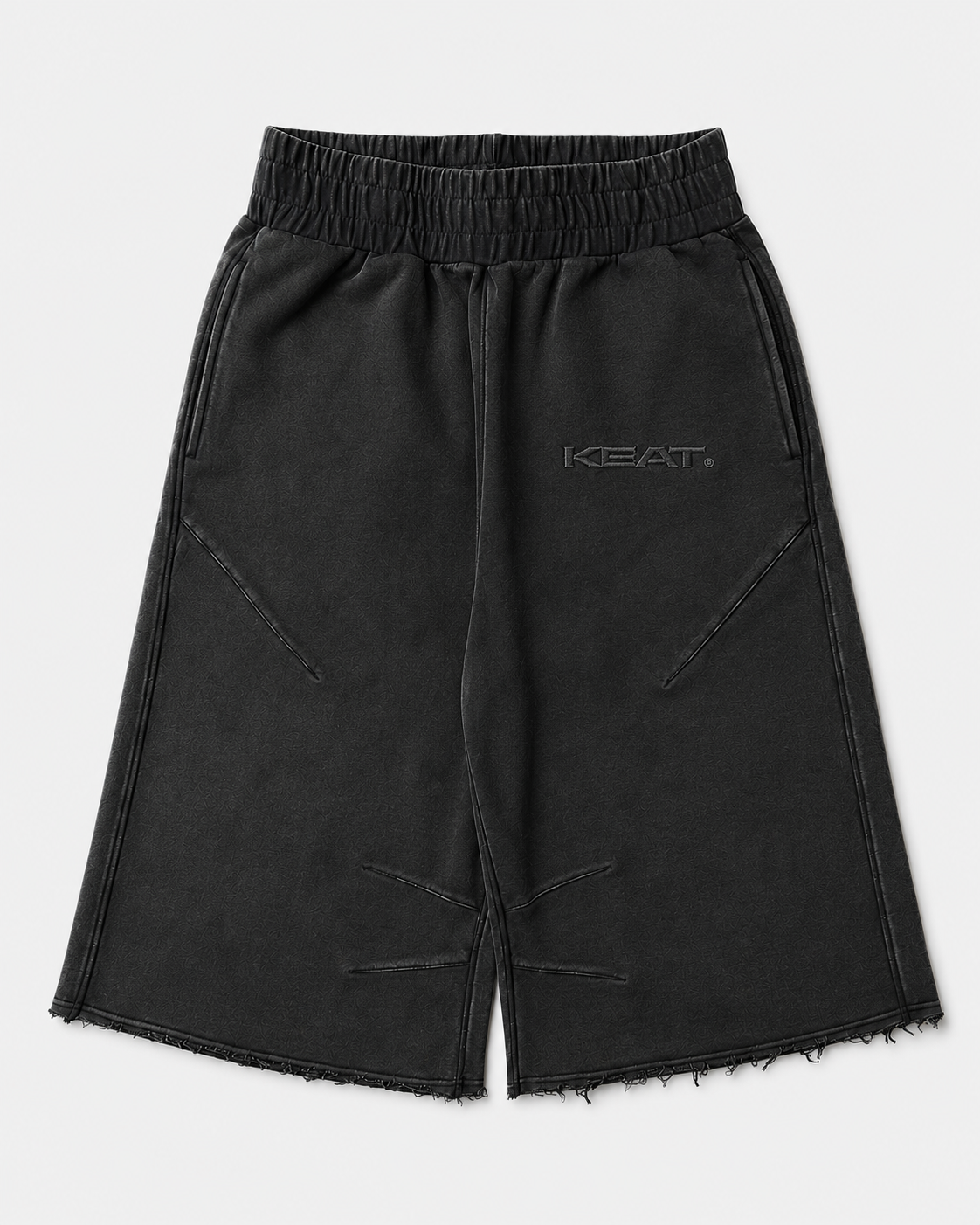 3/4 Short Embroidery — Black