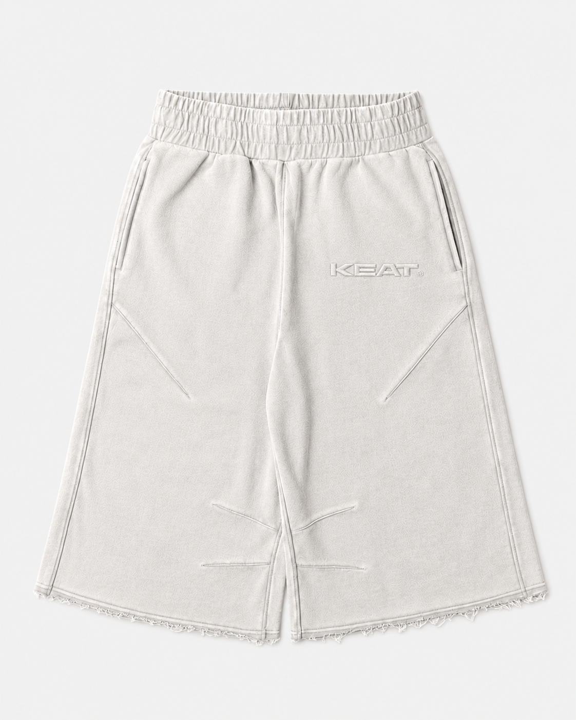 3/4 Short Embroidery — White